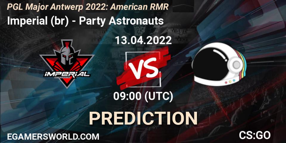 Imperial (br) vs Party Astronauts: Match Prediction. 13.04.2022 at 09:05, Counter-Strike (CS2), PGL Major Antwerp 2022: American RMR