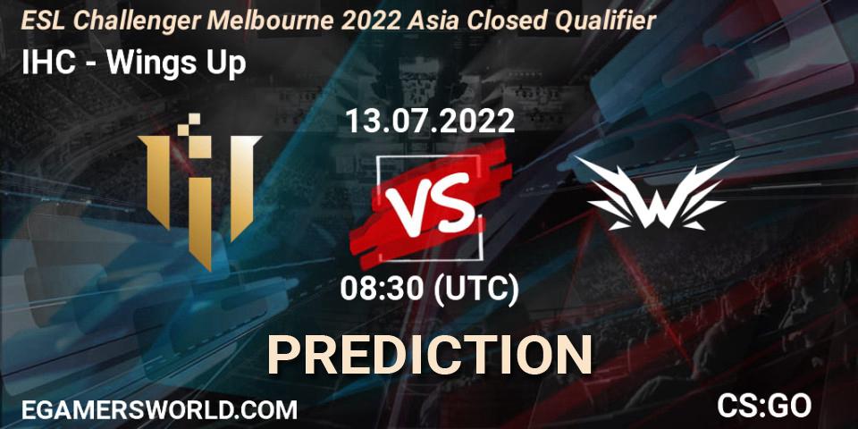 IHC vs Wings Up: Match Prediction. 13.07.2022 at 08:30, Counter-Strike (CS2), ESL Challenger Melbourne 2022 Asia Closed Qualifier