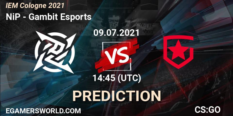 NiP vs Gambit Esports: Match Prediction. 09.07.2021 at 15:00, Counter-Strike (CS2), IEM Cologne 2021