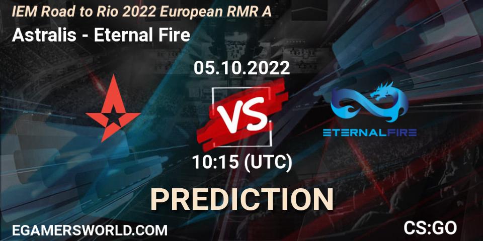 Astralis vs Eternal Fire: Match Prediction. 05.10.22, CS2 (CS:GO), IEM Road to Rio 2022 European RMR A