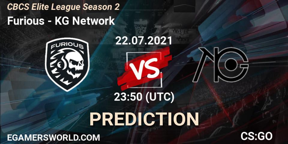 Furious vs KG Network: Match Prediction. 22.07.2021 at 23:50, Counter-Strike (CS2), CBCS Elite League Season 2