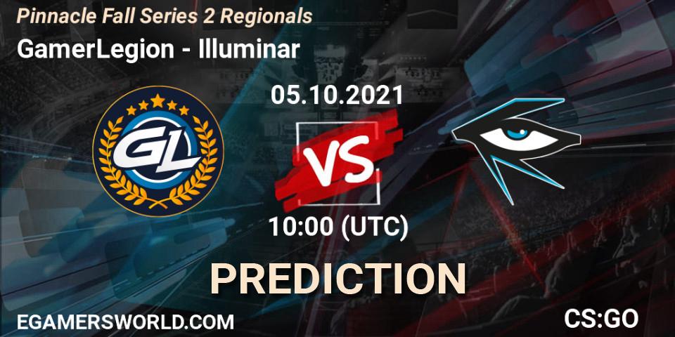GamerLegion vs Illuminar: Match Prediction. 05.10.2021 at 10:00, Counter-Strike (CS2), Pinnacle Fall Series 2 Regionals