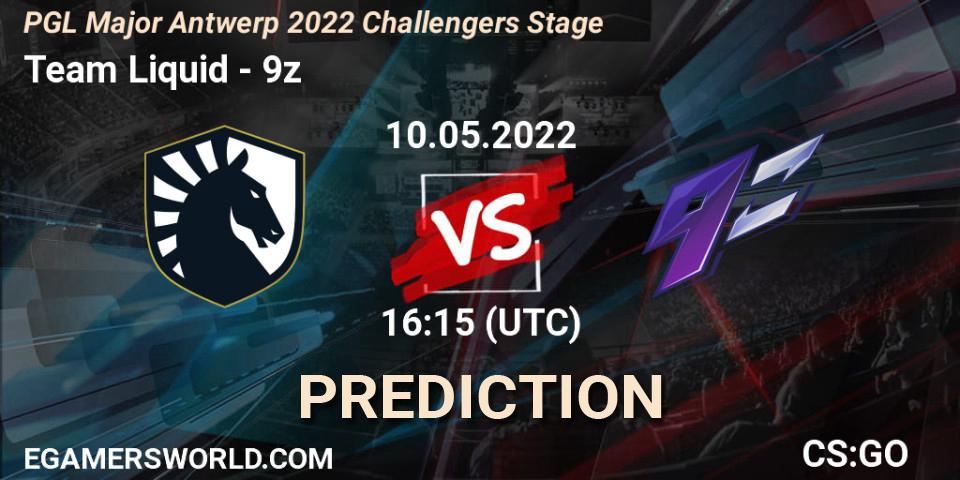 Team Liquid vs 9z: Match Prediction. 10.05.22, CS2 (CS:GO), PGL Major Antwerp 2022 Challengers Stage