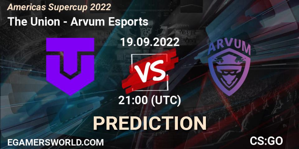 The Union vs Arvum Esports: Match Prediction. 19.09.2022 at 22:00, Counter-Strike (CS2), Americas Supercup 2022