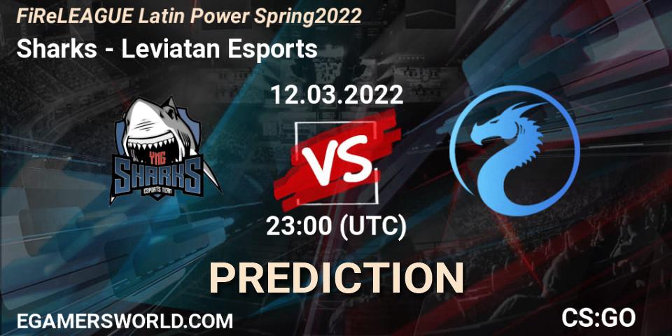 Sharks vs Leviatan Esports: Match Prediction. 12.03.2022 at 22:45, Counter-Strike (CS2), FiReLEAGUE Latin Power Spring 2022