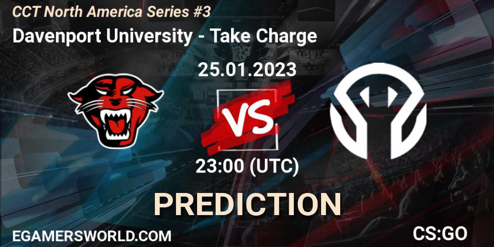 Davenport University vs Take Charge: Match Prediction. 25.01.2023 at 23:00, Counter-Strike (CS2), CCT North America Series #3