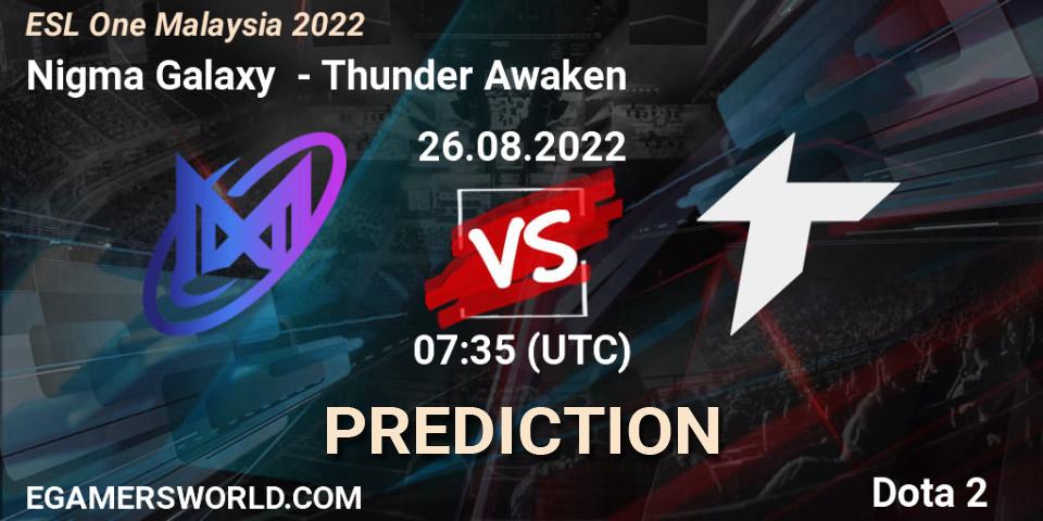 Nigma Galaxy vs Thunder Awaken: Match Prediction. 26.08.22, Dota 2, ESL One Malaysia 2022