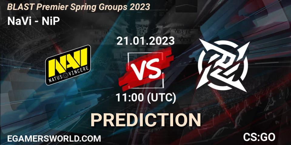 NaVi vs NiP: Match Prediction. 21.01.2023 at 11:15, Counter-Strike (CS2), BLAST Premier Spring Groups 2023