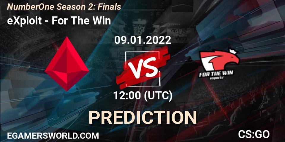 eXploit vs For The Win: Match Prediction. 09.01.22, CS2 (CS:GO), NumberOne Season 2: Finals