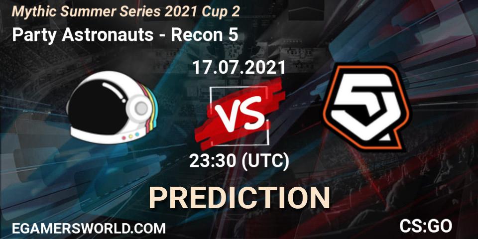 Party Astronauts vs Recon 5: Match Prediction. 17.07.21, CS2 (CS:GO), Mythic Summer Series 2021 Cup 2