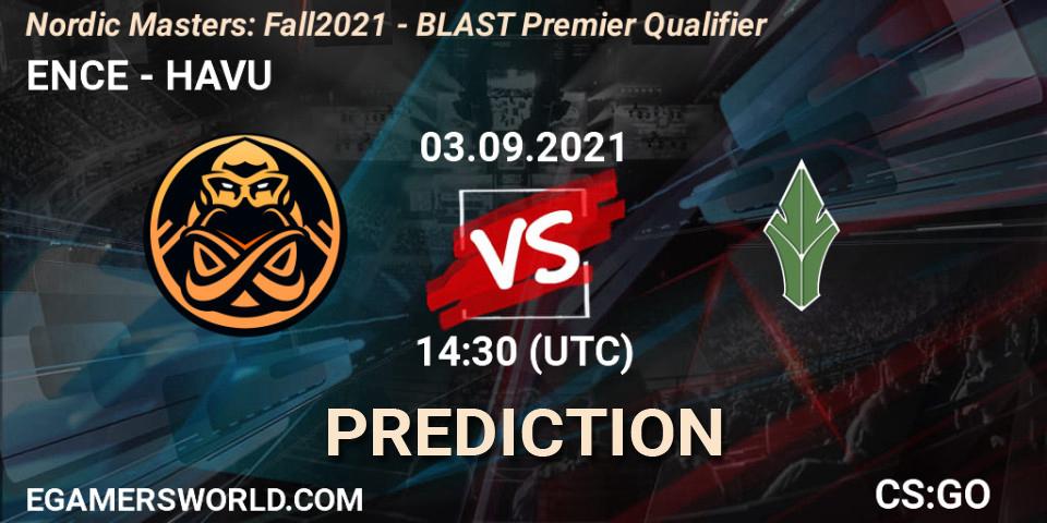ENCE vs HAVU: Match Prediction. 03.09.2021 at 14:30, Counter-Strike (CS2), Nordic Masters: Fall 2021 - BLAST Premier Qualifier