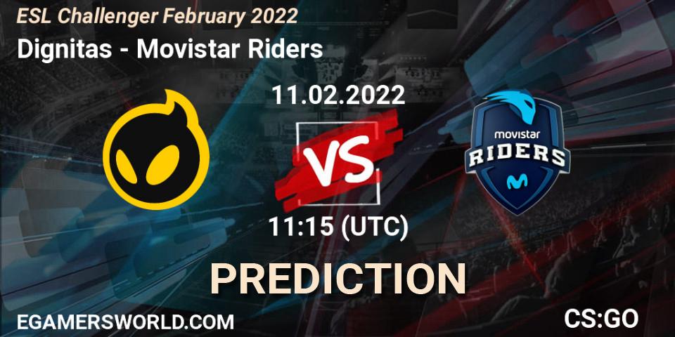 Dignitas vs Movistar Riders: Match Prediction. 11.02.2022 at 11:30, Counter-Strike (CS2), ESL Challenger February 2022