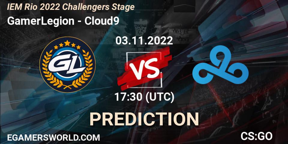 GamerLegion vs Cloud9: Match Prediction. 03.11.2022 at 18:15, Counter-Strike (CS2), IEM Rio 2022 Challengers Stage