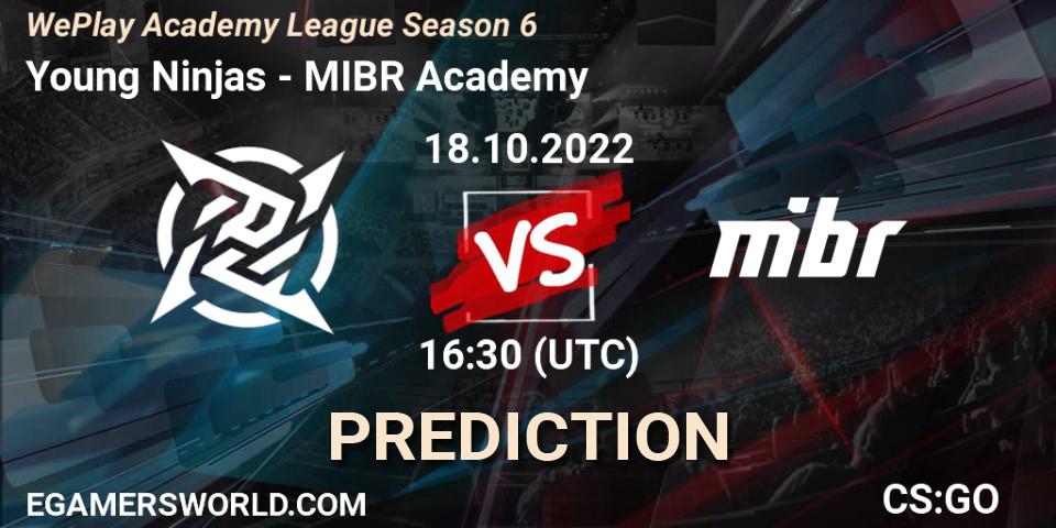 Young Ninjas vs MIBR Academy: Match Prediction. 18.10.2022 at 16:45, Counter-Strike (CS2), WePlay Academy League Season 6