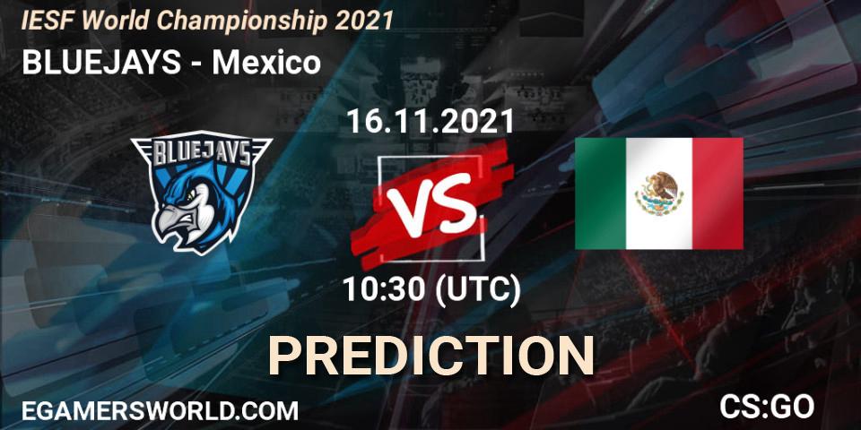 BLUEJAYS vs Mexico: Match Prediction. 16.11.2021 at 10:30, Counter-Strike (CS2), IESF World Championship 2021