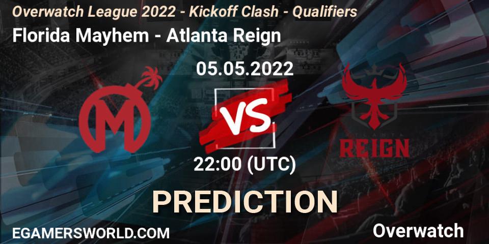 Florida Mayhem vs Atlanta Reign: Match Prediction. 05.05.2022 at 22:15, Overwatch, Overwatch League 2022 - Kickoff Clash - Qualifiers