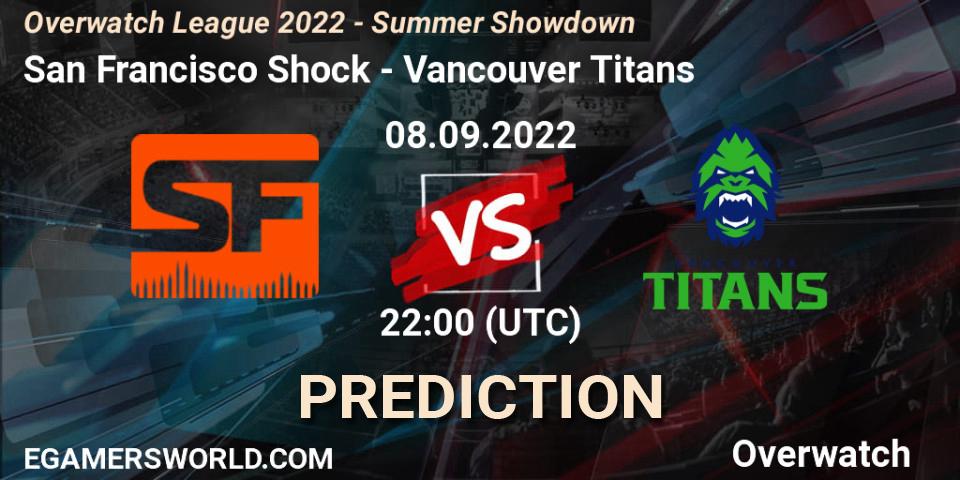 San Francisco Shock vs Vancouver Titans: Match Prediction. 08.09.22, Overwatch, Overwatch League 2022 - Summer Showdown
