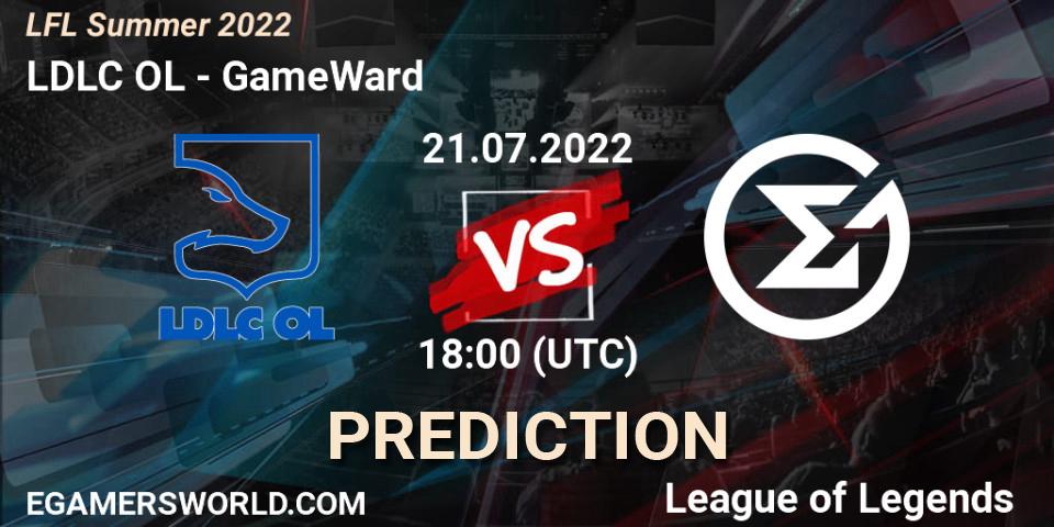 LDLC OL vs GameWard: Match Prediction. 21.07.22, LoL, LFL Summer 2022