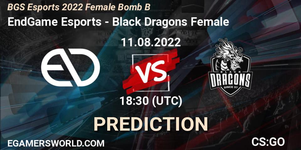 EndGame Esports vs Black Dragons Female: Match Prediction. 11.08.22, CS2 (CS:GO), Monster Energy BGS Bomb B Women Cup 2022