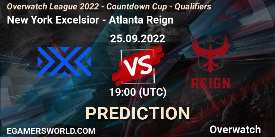 New York Excelsior vs Atlanta Reign: Match Prediction. 25.09.22, Overwatch, Overwatch League 2022 - Countdown Cup - Qualifiers