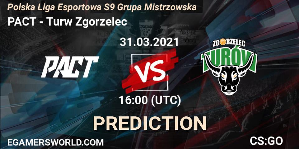 PACT vs Turów Zgorzelec: Match Prediction. 31.03.2021 at 16:00, Counter-Strike (CS2), Polska Liga Esportowa S9 Grupa Mistrzowska