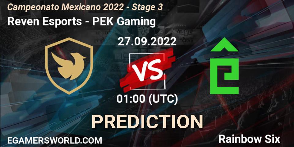 Reven Esports vs PÊEK Gaming: Match Prediction. 27.09.2022 at 01:00, Rainbow Six, Campeonato Mexicano 2022 - Stage 3