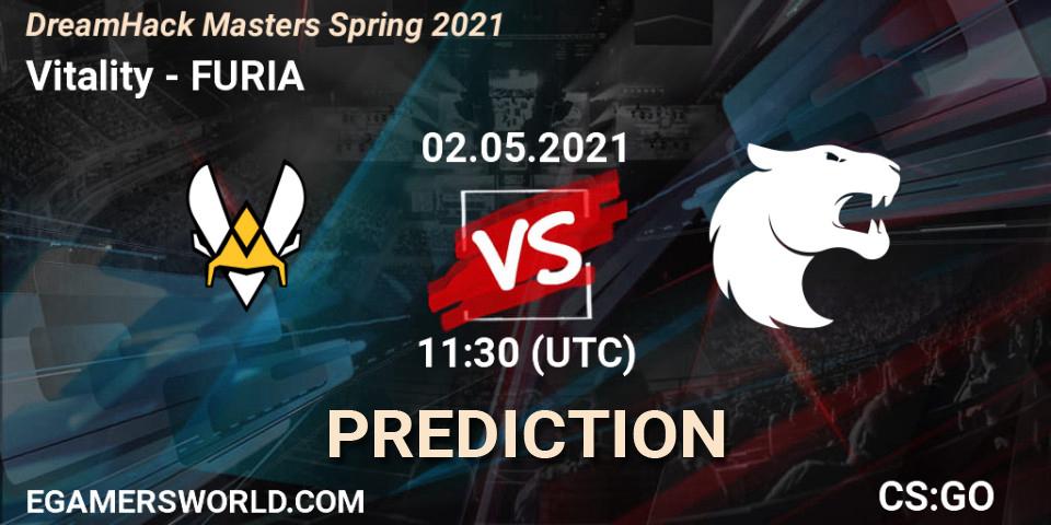 Vitality vs FURIA: Match Prediction. 02.05.2021 at 11:30, Counter-Strike (CS2), DreamHack Masters Spring 2021