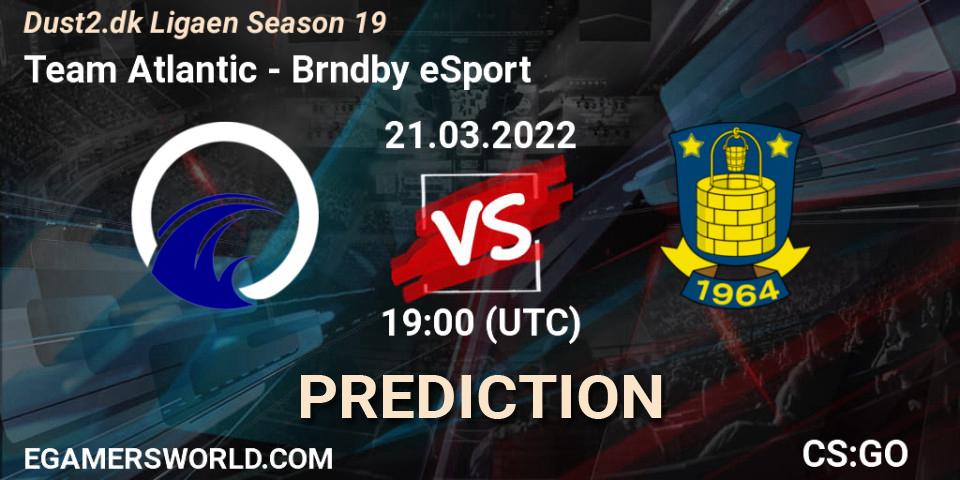 Team Atlantic vs Brøndby eSport: Match Prediction. 21.03.2022 at 19:00, Counter-Strike (CS2), Dust2.dk Ligaen Season 19