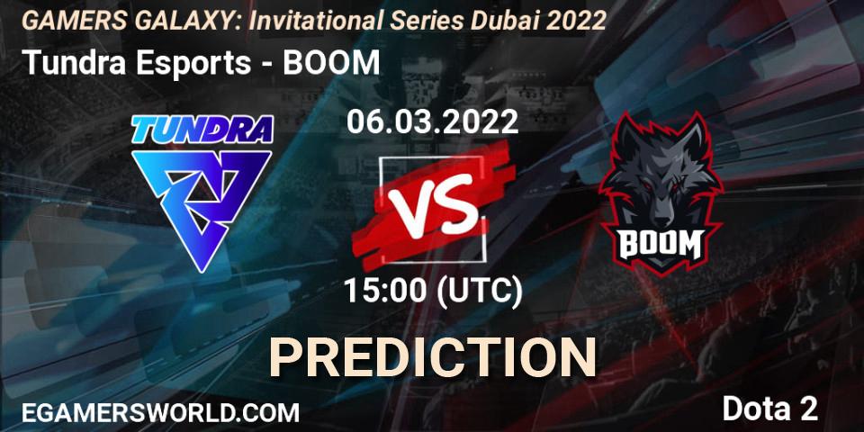 Tundra Esports vs BOOM: Match Prediction. 06.03.2022 at 15:15, Dota 2, GAMERS GALAXY: Invitational Series Dubai 2022