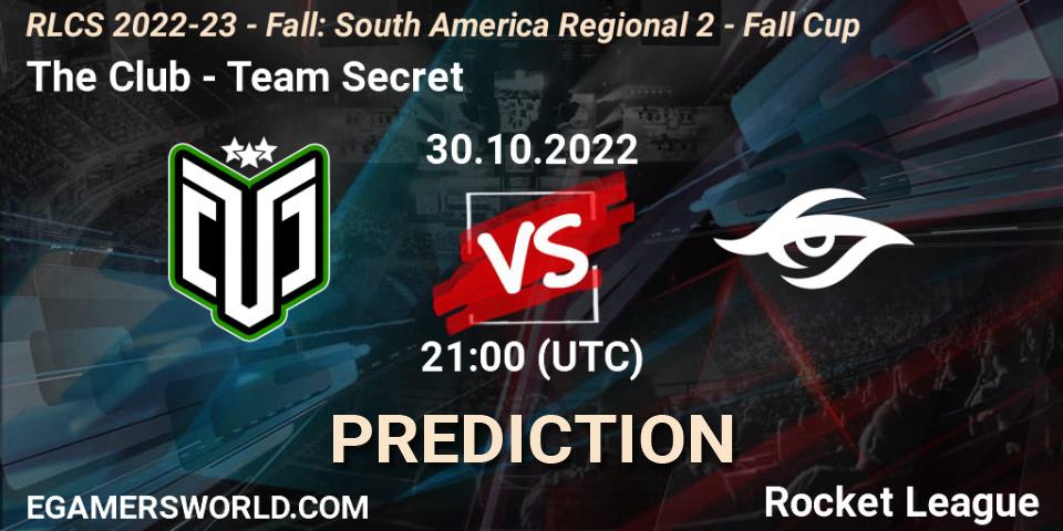 The Club vs Team Secret: Match Prediction. 30.10.2022 at 21:00, Rocket League, RLCS 2022-23 - Fall: South America Regional 2 - Fall Cup