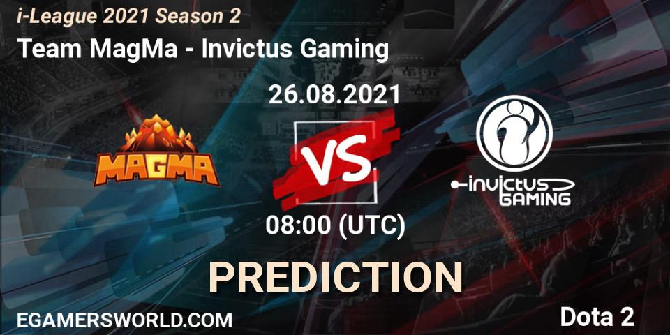 Team MagMa vs Invictus Gaming: Match Prediction. 26.08.2021 at 08:01, Dota 2, i-League 2021 Season 2