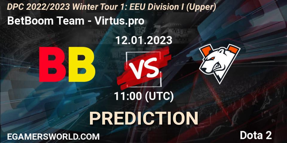 BetBoom Team vs Virtus.pro: Match Prediction. 12.01.23, Dota 2, DPC 2022/2023 Winter Tour 1: EEU Division I (Upper)