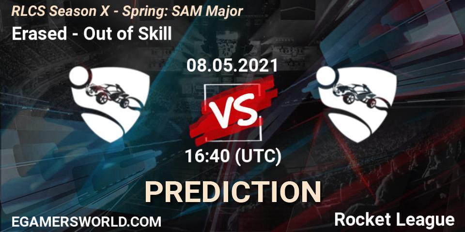 Erased vs Out of Skill: Match Prediction. 08.05.2021 at 16:40, Rocket League, RLCS Season X - Spring: SAM Major