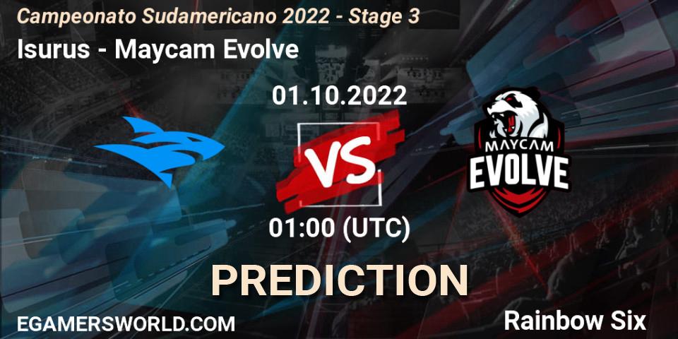 Isurus vs Maycam Evolve: Match Prediction. 01.10.2022 at 01:00, Rainbow Six, Campeonato Sudamericano 2022 - Stage 3