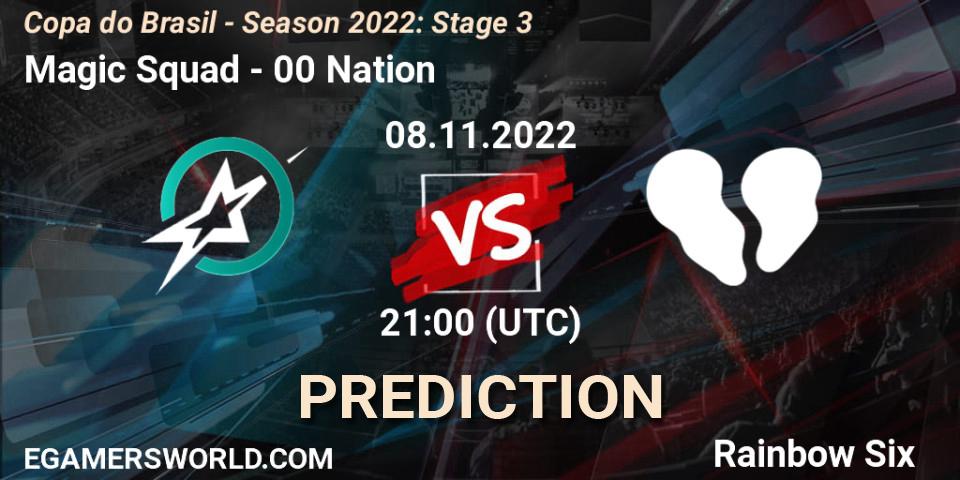 Magic Squad vs 00 Nation: Match Prediction. 08.11.2022 at 21:00, Rainbow Six, Copa do Brasil - Season 2022: Stage 3