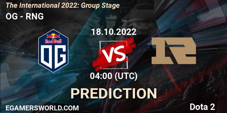 OG vs RNG: Match Prediction. 18.10.22, Dota 2, The International 2022: Group Stage