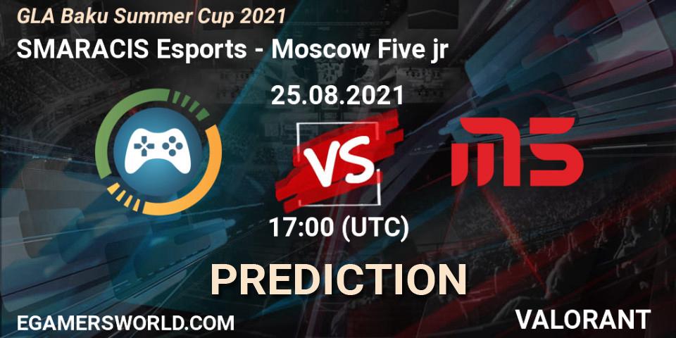 SMARACIS Esports vs Moscow Five jr: Match Prediction. 25.08.2021 at 18:15, VALORANT, GLA Baku Summer Cup 2021