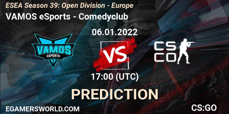 VAMOS eSports vs Comedyclub: Match Prediction. 06.01.2022 at 17:00, Counter-Strike (CS2), ESEA Season 39: Open Division - Europe
