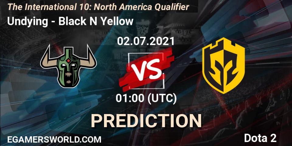 Undying vs Black N Yellow: Match Prediction. 02.07.2021 at 00:53, Dota 2, The International 10: North America Qualifier
