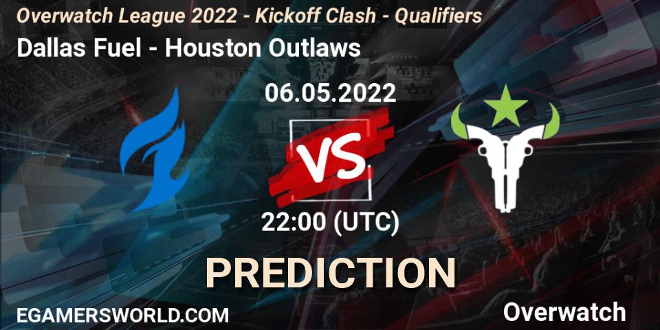 Dallas Fuel vs Houston Outlaws: Match Prediction. 07.05.22, Overwatch, Overwatch League 2022 - Kickoff Clash - Qualifiers