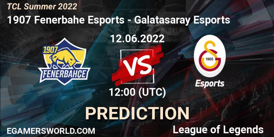 1907 Fenerbahçe Esports vs Galatasaray Esports: Match Prediction. 12.06.2022 at 12:00, LoL, TCL Summer 2022