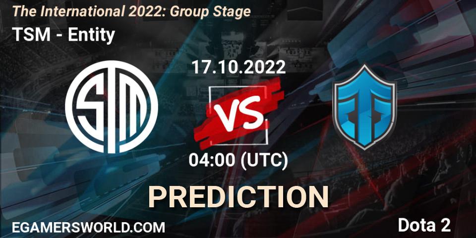 TSM vs Entity: Match Prediction. 17.10.22, Dota 2, The International 2022: Group Stage