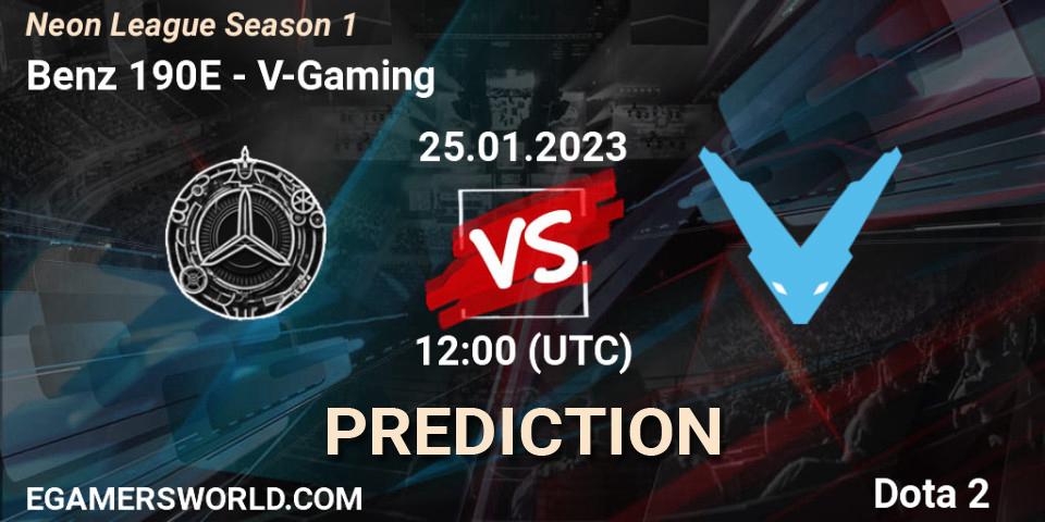 Benz 190E vs V-Gaming: Match Prediction. 25.01.2023 at 16:09, Dota 2, Neon League Season 1