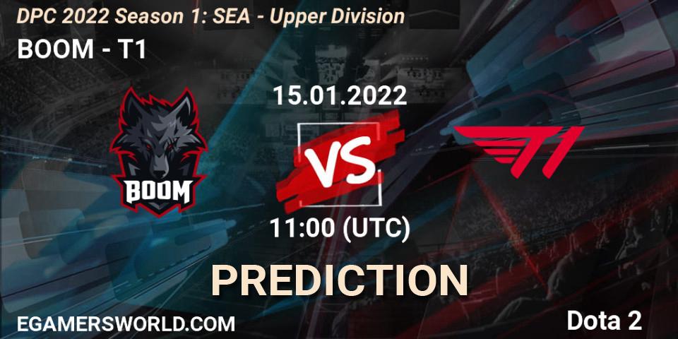 BOOM vs T1: Match Prediction. 15.01.2022 at 11:33, Dota 2, DPC 2022 Season 1: SEA - Upper Division