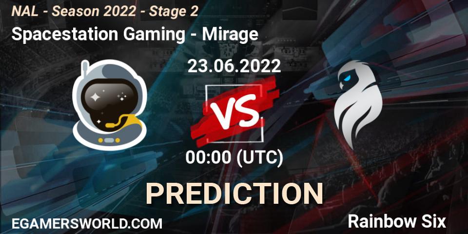 Spacestation Gaming vs Mirage: Match Prediction. 23.06.2022 at 00:00, Rainbow Six, NAL - Season 2022 - Stage 2