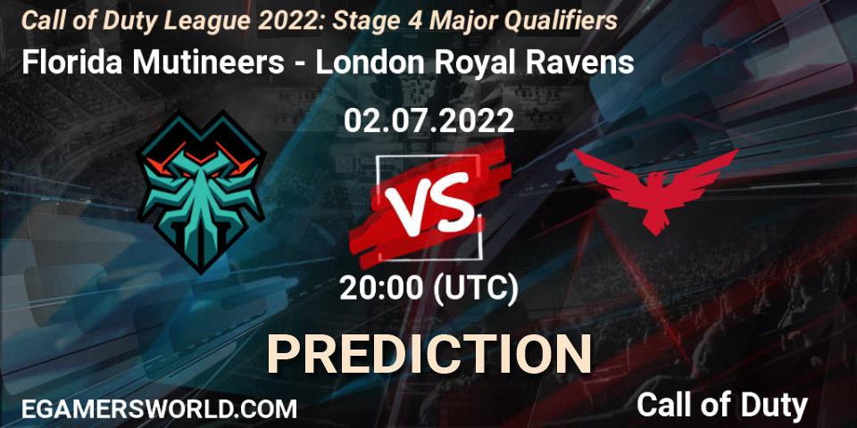 Florida Mutineers vs London Royal Ravens: Match Prediction. 02.07.2022 at 19:00, Call of Duty, Call of Duty League 2022: Stage 4
