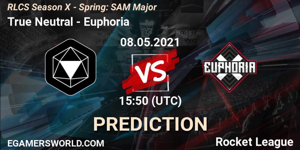 True Neutral vs Euphoria: Match Prediction. 08.05.2021 at 15:50, Rocket League, RLCS Season X - Spring: SAM Major