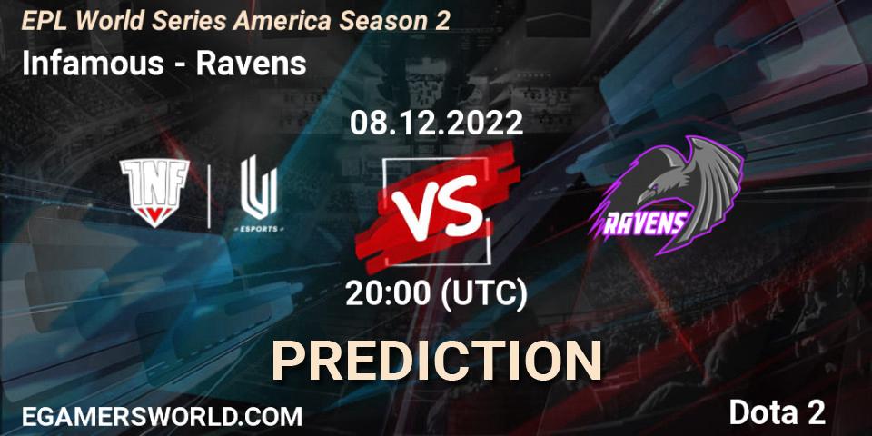 Infamous vs Ravens: Match Prediction. 08.12.22, Dota 2, EPL World Series America Season 2