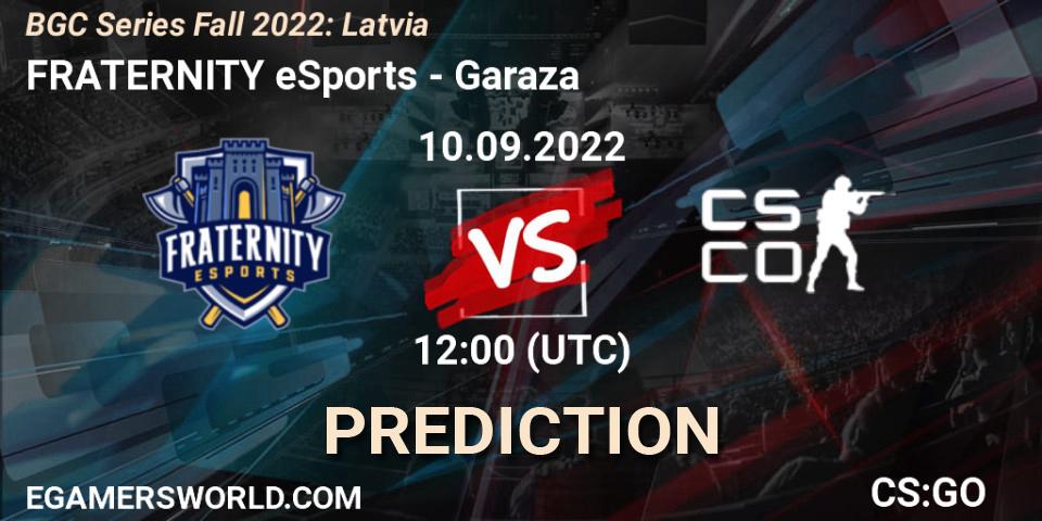 FRATERNITY eSports vs Garaza: Match Prediction. 10.09.2022 at 12:00, Counter-Strike (CS2), BGC Series Fall 2022: Latvia