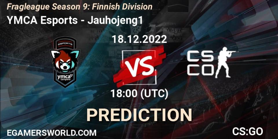 YMCA Esports vs Jauhojeng1: Match Prediction. 18.12.2022 at 18:00, Counter-Strike (CS2), Fragleague Season 9: Finnish Division